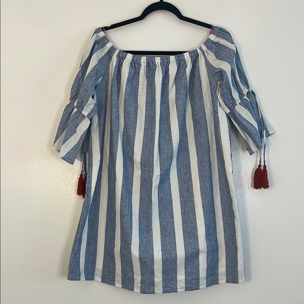 Catherine Malandrino | New striped off the shoulder mini dress Women’s size L